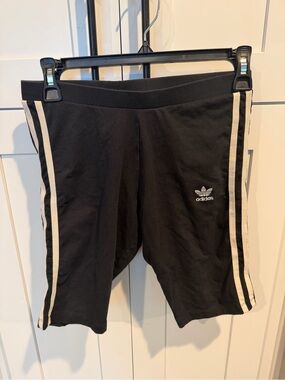 Adidas Black Cotton Bike Shorts